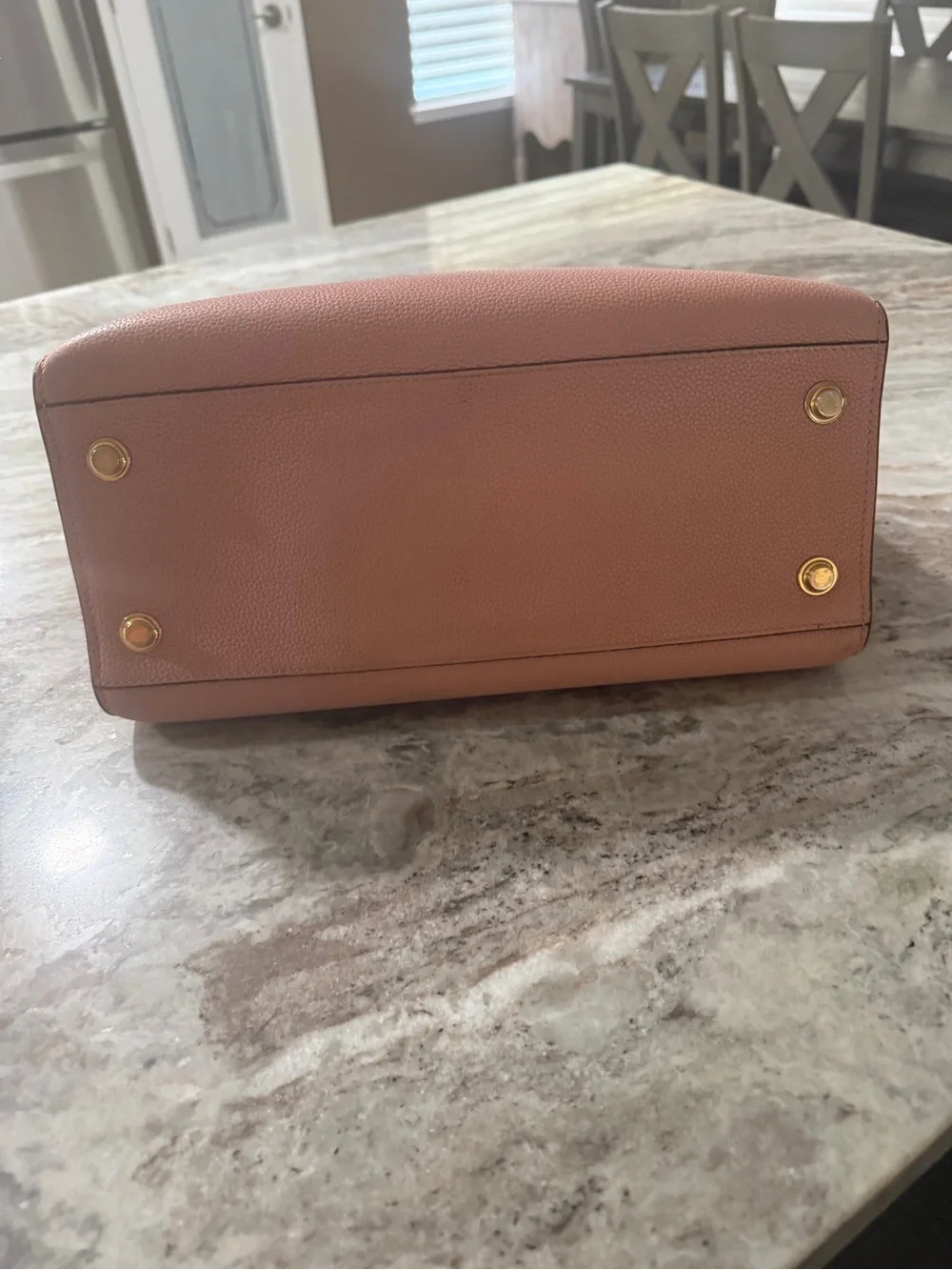 Louis Vuitton Black and Blush Two-Tone Satchel with Gold Hardware